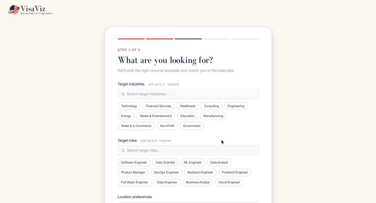 Set your preferences product preview