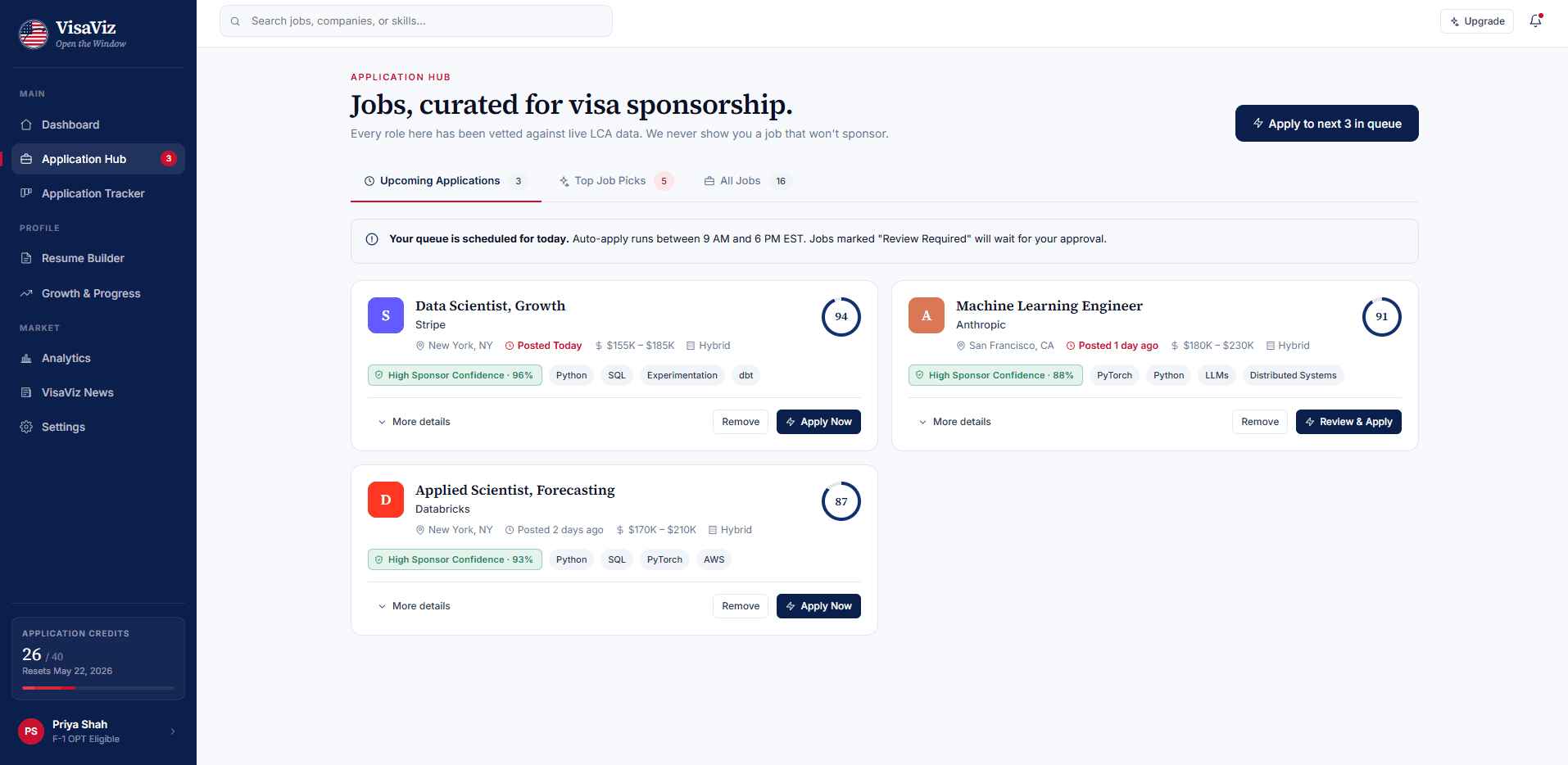 Application hub product preview